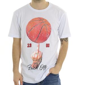 T-SHIRT BASKET BIANCO